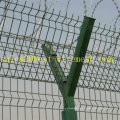 Anti Climb Security Airport Fence with Razor Barbed Wire Top